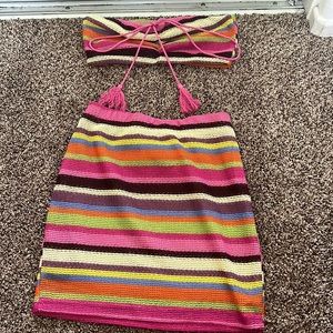 Colorful knitted set